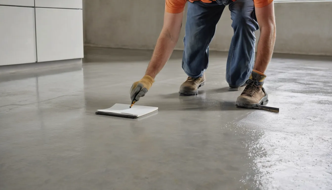 Provider in a bright garage rolling a fresh coating onto a clean concrete floor near Aurora
